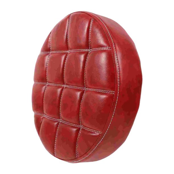Cojín redondo Siege para taburete de bar de cuero con revestimiento de PU y taburetes de taburete rojo