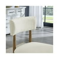 thumbnail image 4 of Lilola Home Darla Set of 2 Walnut Oak Dining Side Chairs with Beige Sherpa Fabric, 4 of 5