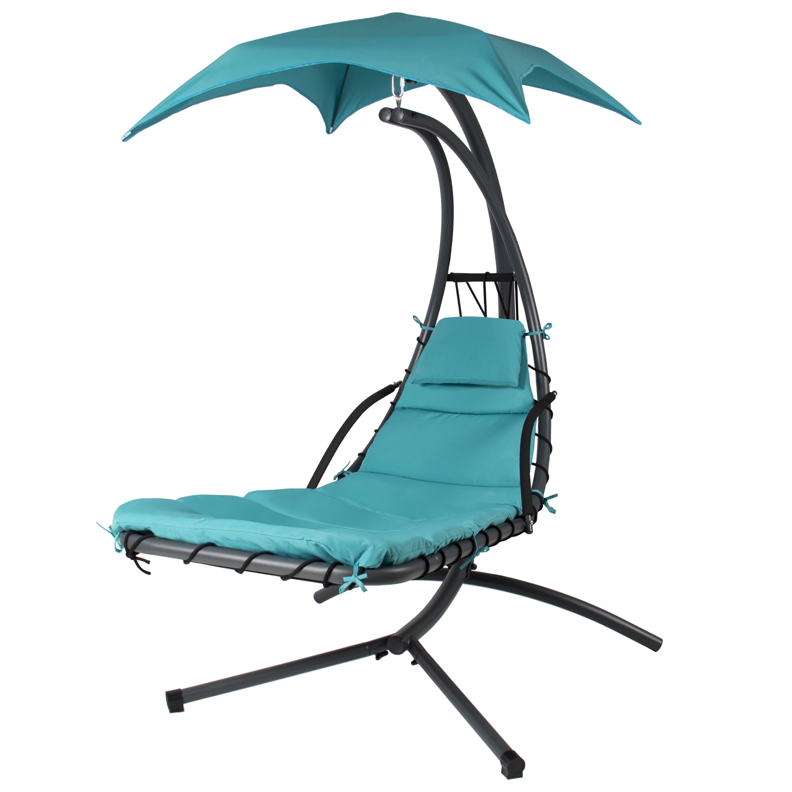 Hanging Chaise Lounger Chair Arc Stand Air Porch Swing Hammock Hanging Chaise Lounger Chair Arc Stand Air Porch Swing Hammock Canopy Teal Com
