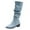 Blue, variant on Fesfesfes Womens Boot Oversized Back Zipper Boots Non-slip Boots With Thick Heels US:6.5(38)