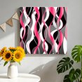 thumbnail image 2 of Canvas Wall Art, Pink Stripe Framed Canvas Prints for Bathroom Desk, Gradient Grey Moire Geometric Modern Abstract Small Gallery Wrapped Wall Decor for Home Office, Gifts, 8"x8" Ship Next Day, 2 of 9