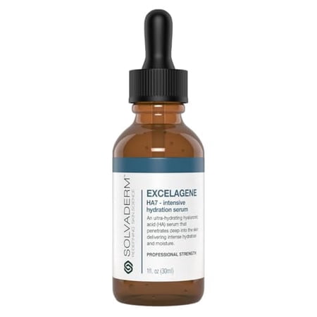 Solvaderm Excelagene Hyaluronic Acid Serum – Dual-Molecule Hydration Boost – Plumps, Firms & Smooths Fine Lines – Lightweight, Fast-Absorbing Anti-Aging Moisturizer for All Skin Types