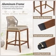 thumbnail image 6 of Dycanpo 26.5''H Outdoor Counter Height Chairs, Boho-Style Rattan Bar Stools Set of 3, Red-Brown, 6 of 10