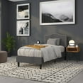 thumbnail image 4 of Flash Furniture Lexington Upholstered Twin Size Headboard with Accent Nail Trim in Dark Gray Fabric, 4 of 8