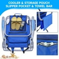 thumbnail image 6 of Portable Beach Chair for Adults, Outdoor Camping Chair Lay Flat Folding Backpack Beach Reclining Chair with 5 Positions, Headrest, Zipper Pouch, Cup Holder, Blue, 6 of 6