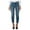 Blue, variant on HUDSON Womens Blue Zippered Buttoned Cropped Skinny Jeans 32