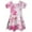 Hot Pink, variant on Mercatoo Toddler Girl's Summer Casual Sundress Short Sleeve Crew Neck Fresh Petal Print Dress Girls Beach Prom Dress
