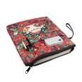 thumbnail image 2 of HELLHERO Santa with Gift Boxes and Poinsettias Notebook Wraps with Washable Polyester Fabric Zipper Pouch with Zipper for Stationery, Accessories Book Storage Bag, 2 of 8
