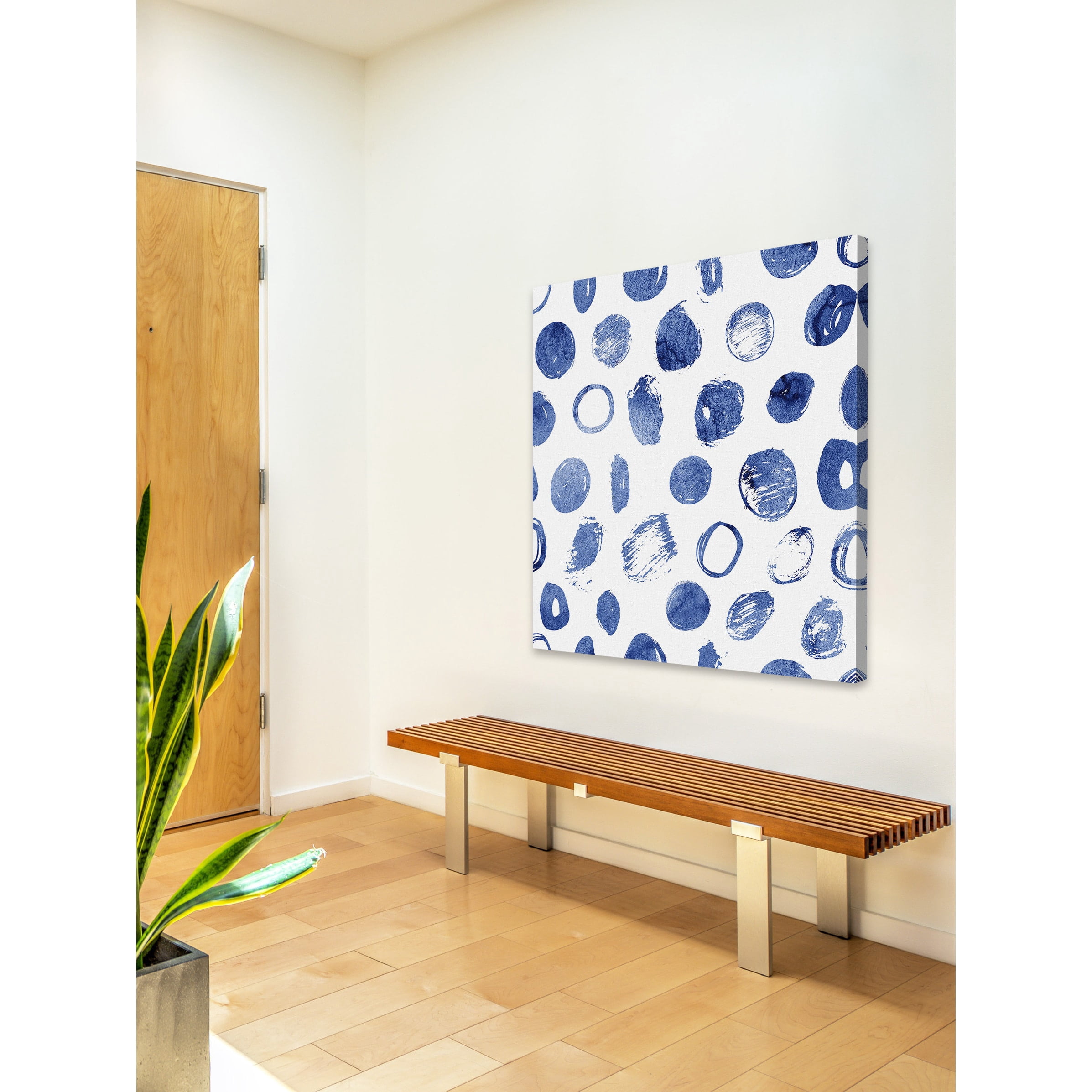 "Blue Art" Painting Print on Wrapped Canvas