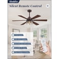 thumbnail image 2 of Ventilador de techo Fanbulous 48" 6 aspas con luz y control remoto, motor DC de 6 velocidades, 2 of 7