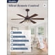 thumbnail image 2 of Ventilador de techo Fanbulous 48" 6 aspas con luz y control remoto, motor DC de 6 velocidades, 2 of 7