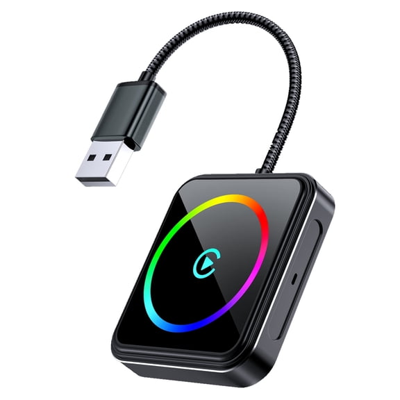 FONHAID 2-in-1 Wireless Carplay Adapter for Apple & Android, Bluetooth Car Adapter Convert Wired to Wireless for IOS 10  & Android 11 , Black