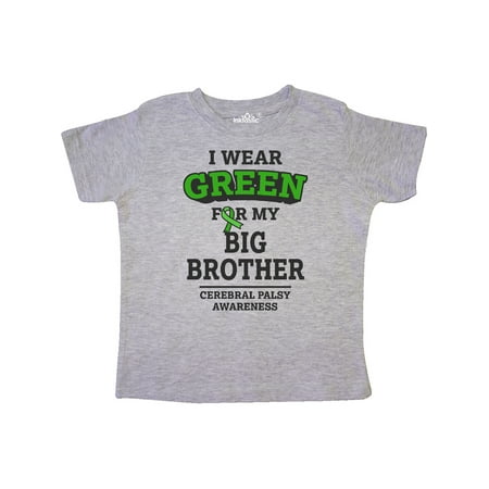 

Inktastic I Wear Green For My Big Brother For Cerebral Palsy Gift Toddler Boy or Toddler Girl T-Shirt