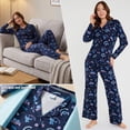 thumbnail image 4 of Conjunto de pijama Disney Stitch para mujer con parte superior suave y pantalones de pijama, color a, 4 of 6