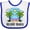White and Royal, variant on Inktastic Summer Vacation in Delray Beach Boys or Girls Baby Bib