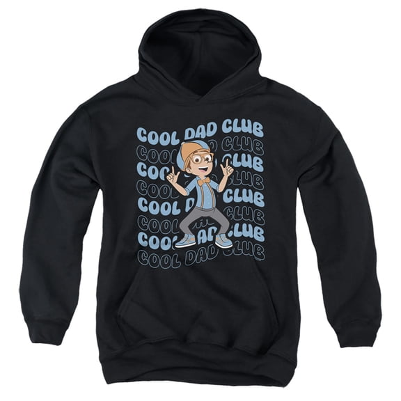 Blippi Cool Dad Club Youth Kids Boy/Girls Pull-Over Hoodie, Black, X-Large
