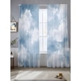 thumbnail image 2 of Blue Sky Sheer Curtains 96 Inch Length 2 Panels Set, Cloud Gradient Natural Landscape Scenery Voile Window Treatment Semi Sheer Long Curtains Drapes for Bedroom/Living Room/Kitchen 52"x96"x2, 2 of 7