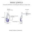 thumbnail image 6 of Rosec Jewels Tanzanite Leaf Stud Earrings for Women (AAA Quality) - Natural Tanzanite Diamond Earrings - with Jewelry Box, 18K White Gold, 6 of 7