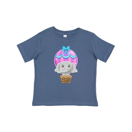 

Inktastic Cute Baby Elephant in a Pink Hot Air Balloon Gift Baby Boy or Baby Girl T-Shirt