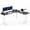 Black/White, variant on VIVO Black Electric 75" x 63" Corner Standing Desk, L-Shaped Workstation
