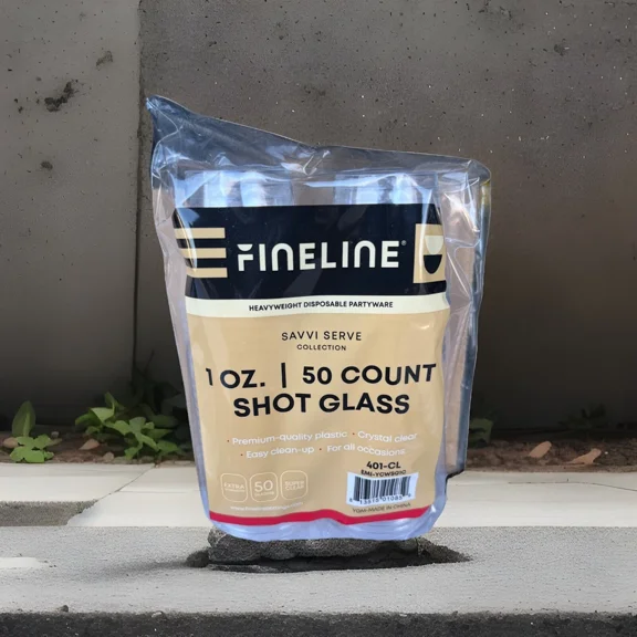 Clear 1 Oz. Shot Glasses Hard Plastic Disposable Cups For Bar & Catering 50 Ct