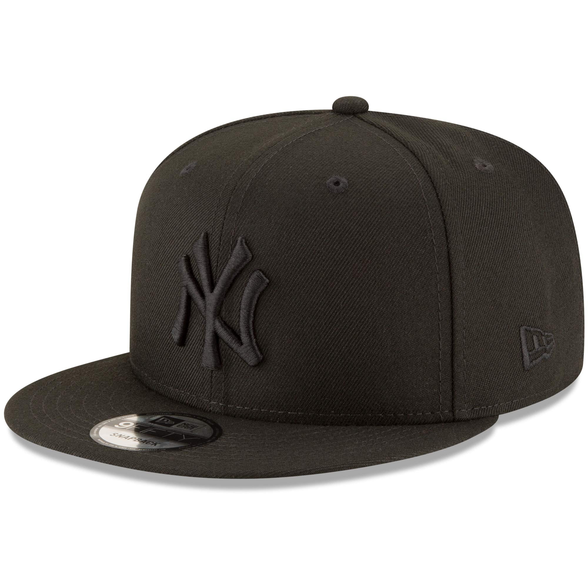New York Yankees New Era Black on Black 9FIFTY Team Snapback Adjustable ...
