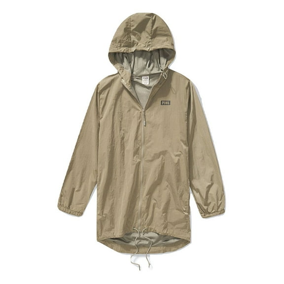 Victoria's Secret Pink Long Full Zip Anorak Hoodie Color Green Size XSmall/Small NEW