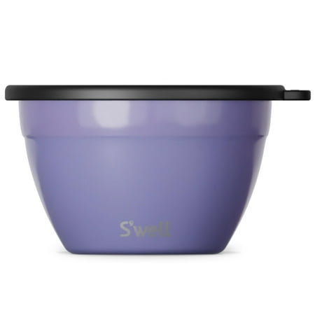 S'well Stainless Steel Salad Bowl Kit 64oz, Hillside Lavender, Comes with 2oz Mini Canister and Removable Tray for Organization, Leakproof, Easy to Clean, Dishwasher Safe C80