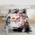 thumbnail image 2 of Castle Fairy Cherry Blossom Full Size Comforter Sets,Watercolor Scenery Bedding Sets, 2 of 8