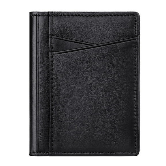 ID Window & Card Holder Minimalist Slim Leather Wallet for Men & Women