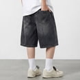 thumbnail image 7 of Gaexia Boy's Jorts Baggy Jeans Shorts Straight Leg Casual Denim Shorts with Pockets, 7 of 7