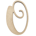 thumbnail image 1 of 2" Tall MDF Wood Letter O | 1/8" Thick | Unfinished Craft Letters| Starfish Font, 1 of 3