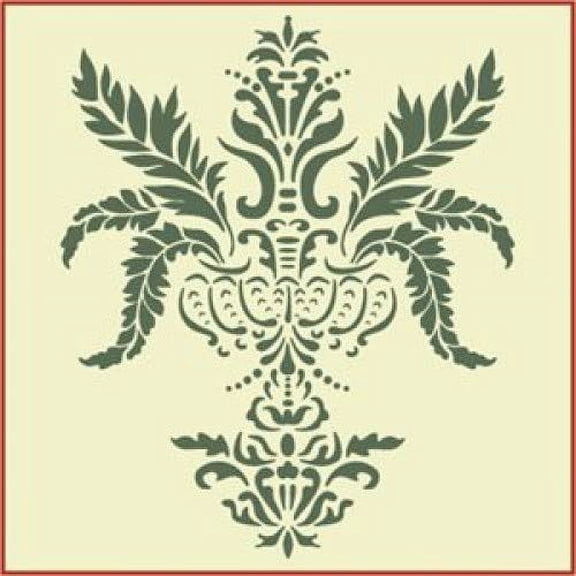 Damask 5 Stencil - Victorian Style Baroque DIY Art & Craft Reusable Sturdy Flexible Template 10 mil Plastic Mylar Wall Stencils Craft Painting Wall Stencils - The Artful Stencil