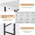 thumbnail image 4 of FDW Plastic Storage and Carrying Handle Garden Bench, White, 4 of 7