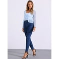 thumbnail image 4 of DARING DIVA Ruffle Long Sleeves Casual Self Tie Mesh Shrugs S Light Blue, 4 of 6