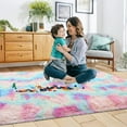 thumbnail image 4 of IR Imperial Rooms Shaggy Rug 3x5ft for Hallway, Ultra Soft Modern Area Shag Floor Carpet Rainbow, 4 of 11