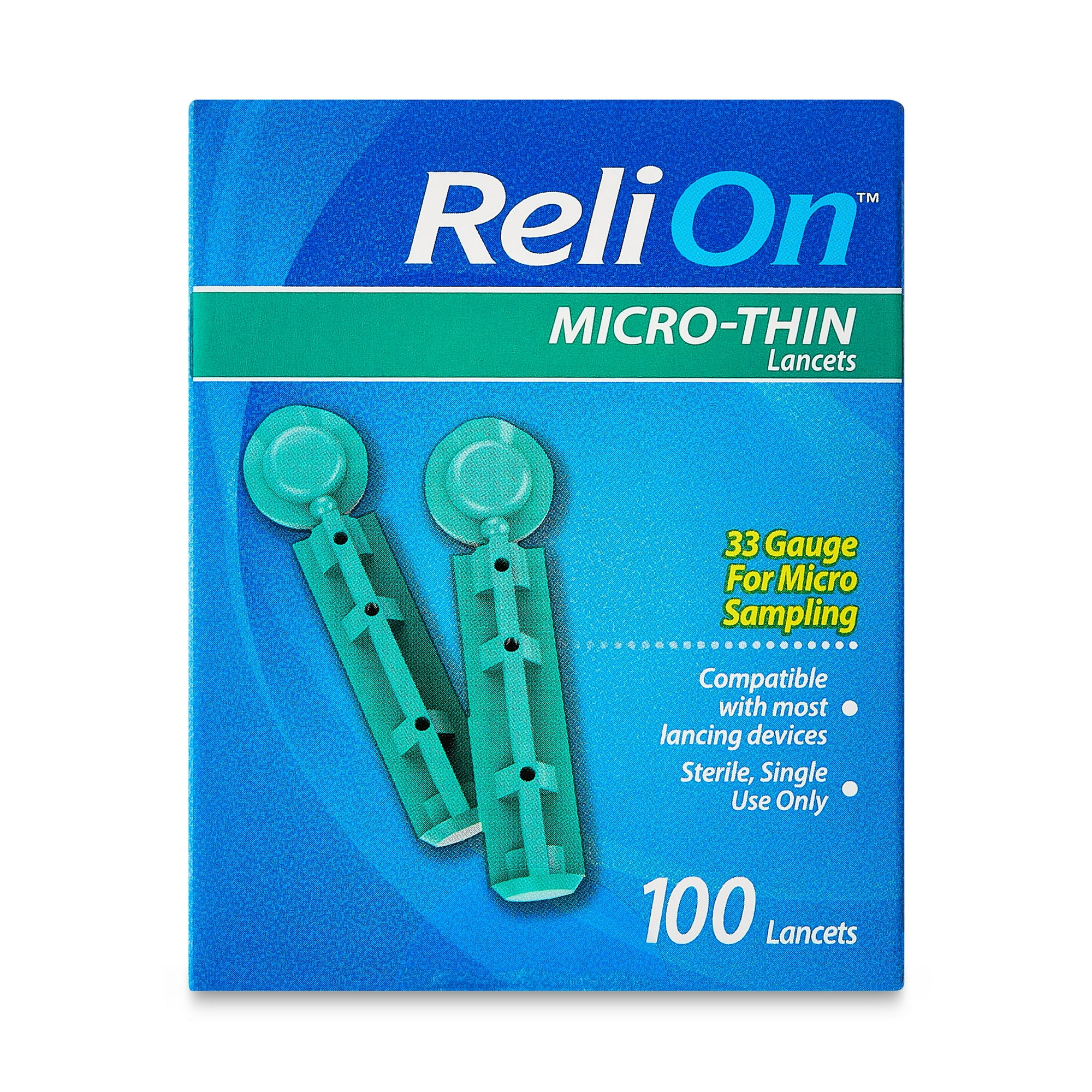 ReliOn Micro-Thin Lancets, 33-Gauge, 100 Count