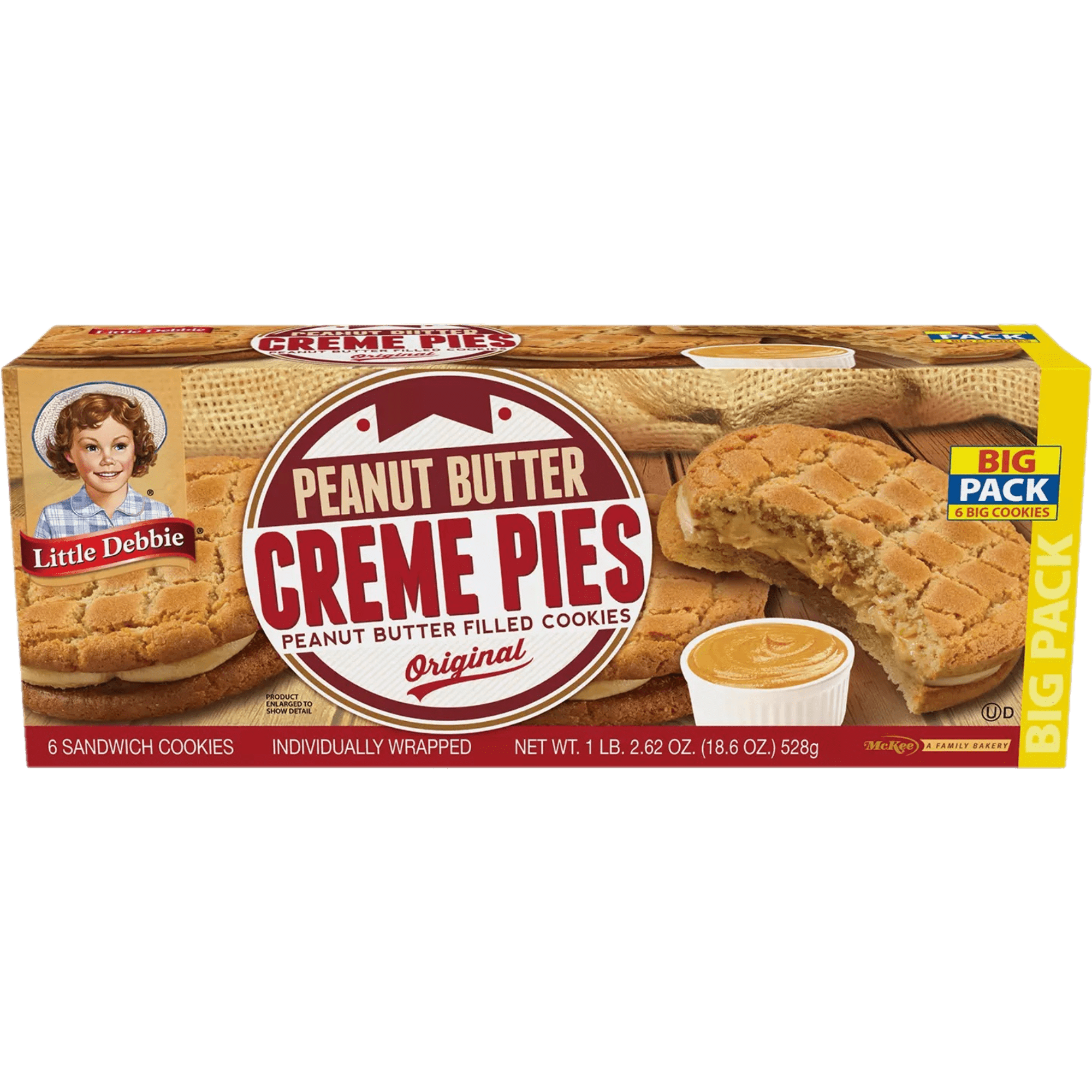 Little Debbie Peanut Butter Creme Pies, 3 Big Pack Boxes