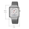 thumbnail image 3 of Reloj Electrónico Digital con Pulsera de Malla de Acero, Reloj Deportivo Casual Impermeable para Adolescentes y Adultos, Resistencia al Agua de 30M, Diseño Delgado y Ligero, 3 of 9