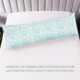 thumbnail image 2 of Floral Pint Pillowcase - 1500 Series Hotel Quality Microfiber, Soft and Smooth Hidden Zipper Closure - Body Pillowcase, Green Anita, 2 of 4