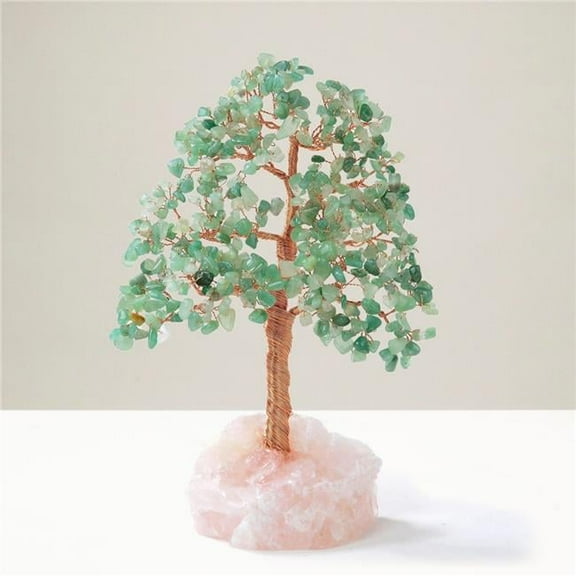Kalifano K965R-AV Aventurine Bonsai Tree of Life with 414 Crystals
