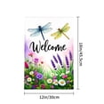 thumbnail image 4 of Amhnf Welcome Dragonfly And Flowers Garden Flag For Home Outdoor Garden Yard Decor 12x18 inch, 4 of 5