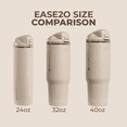 thumbnail image 5 of HydroJug Ease2o Insulated Stainless Steel Water Bottle with Straw & Chug Lid, Leak-Resistant, Cup Holder Friendly – 24oz, Dune, 5 of 7