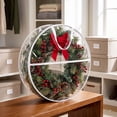 thumbnail image 4 of Christmas Wreath Storage Bag 24 inch with Zippered Opening and Carry Handles, Round Wreath Storage Container for Christmas Wreaths, Garlands and Seasonal Door Decorations, 4 of 7