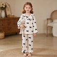 thumbnail image 3 of LIIPEE Bowknot Graphic Pajamas For Girls Long Sleeve Lightweight Blouse And Pants Pajama Set 2 Piece Kids Autumn Cute Comfort Sleepwear,13-14 Years, 3 of 5