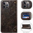 thumbnail image 4 of Compatible with iPhone 12 Pro Max Leather Case,  for iPhone 12 Pro Max Wallet Folio Case with  Closure Kickstand Card Slots Flip Book Cover for iPhone 12 Pro Max 6.7 inch, 4 of 12