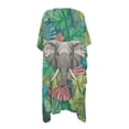 thumbnail image 2 of HELLHERO Elephant Long Kimono Swimsuit Cover Up High Quality Fabrics Cardigan Free Size Bathing Suit Cover Up for Women, 2 of 6
