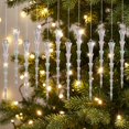 thumbnail image 5 of Xingjin Icicle Ornaments, Christmas Tree Decorations with Crystal Christmas Picks, Decorative Hanging Ornaments for Winter Holiday Displays, 5 of 5