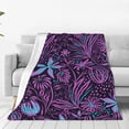 thumbnail image 6 of Fashion Flowers Pattern Throw Blanket, Super Soft Anti-Pilling Flannel Bed Blankets, 50"x40", 6 of 8