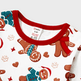 thumbnail image 3 of PatPat Girls Boys Christmas Pajamas Sets Family Matching Cartoon Gingerbread Man Holiday Flame Retardant Pjs with Socks, 2-Piece, Size 6-7 Years, 3 of 13